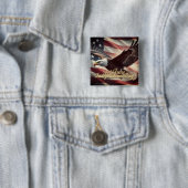 4. Juli Adler mit amerikanischer Flagge Button (Beispiel)