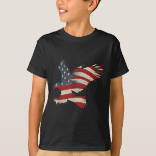 4. Juli Adler mit amerikanischer Flagge Geschenk T T-Shirt