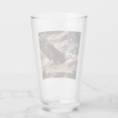 4. Juli Adler mit amerikanischer Flagge Glas (Rückseite)