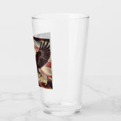 4. Juli Adler mit amerikanischer Flagge Glas (Links)