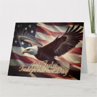 4. Juli Adler mit amerikanischer Flagge