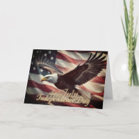 4. Juli Adler mit amerikanischer Flagge