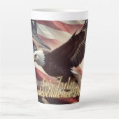 4. Juli Adler mit amerikanischer Flagge Milchtasse (Vorderseite)