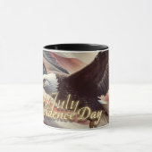 4. Juli Adler mit amerikanischer Flagge Tasse (Zentrum)