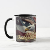 4. Juli Adler mit amerikanischer Flagge Tasse (Links)