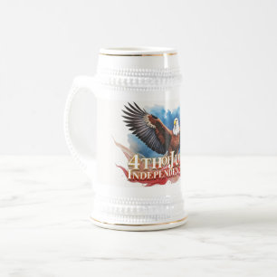 4. Juli-Adler – Patriotisches Kunstdesign Bierglas
