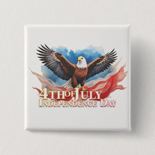 4. Juli-Adler – Patriotisches Kunstdesign Button