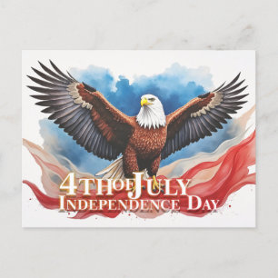 4. Juli-Adler – Patriotisches Kunstdesign Feiertagspostkarte