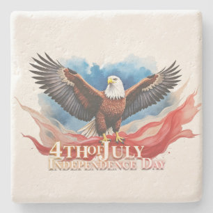 4. Juli-Adler – Patriotisches Kunstdesign Steinuntersetzer