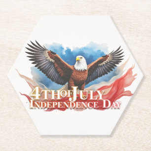 4. Juli-Adler – Patriotisches Kunstdesign Untersetzer