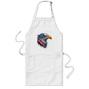 4. Juli-Adler-Shirt – Patriotisches USA-Design Lange Schürze