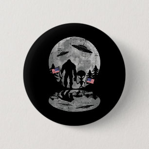 4. Juli Alien Ufo Funny Patriotic Wome Button