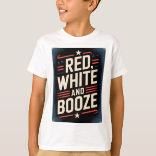 4. Juli Alkoholfete   Rot Weiß und Alkohol T-Shirt