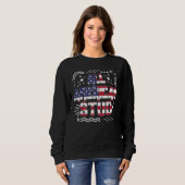 4. Juli Alle American Stud USA Flag America Ind Sweatshirt (Vorne ganz)