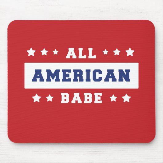 4. Juli Alle amerikanischen Babe Mousepad (Vorne)