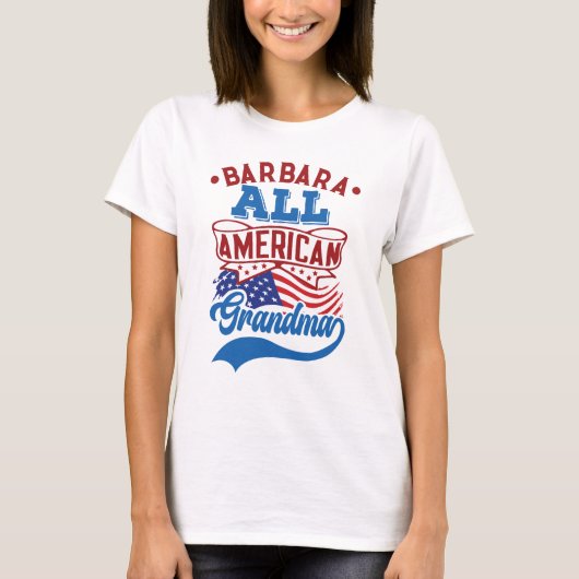 4. Juli Alle amerikanischen Großmutter patriotisch T-Shirt (Vorderseite)