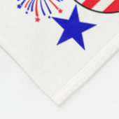 4. Juli Alle amerikanischen Mädchen Messy Bun Fleecedecke (Ecke)