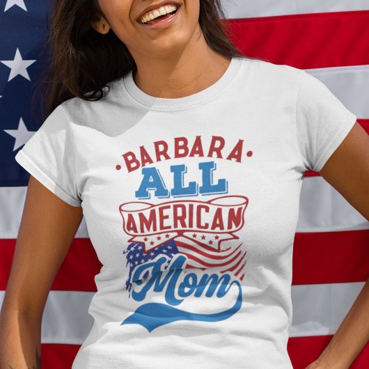 4. Juli Alle amerikanischen Mama patriotische Fami T-Shirt
