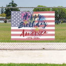 4. Juli Alles Gute zum Geburtstag Amerika USA 250. Banner