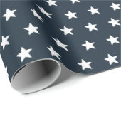 4. Juli Alte Herrlichkeit Blau und rustikale weiße Geschenkpapier (Rolleneckpunkt)