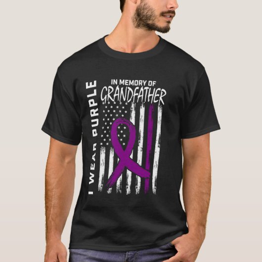 4. Juli Alzheimers Awareness Großvater Ameri T-Shirt (Vorderseite)