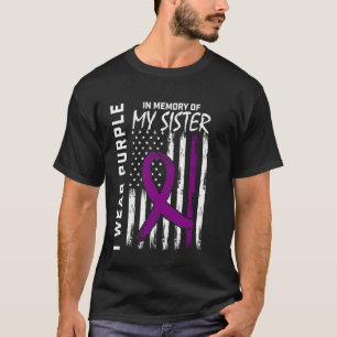 4. Juli Alzheimers Awareness Sister American U T-Shirt