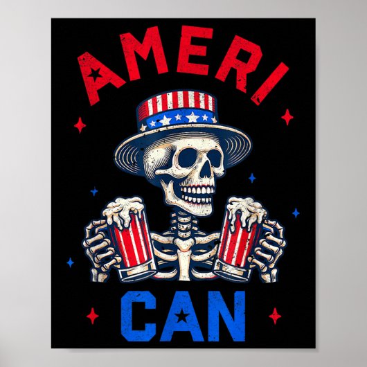 4. Juli Ameri Can Biertrinkparty Unabhängigkeit Poster (Vorne)