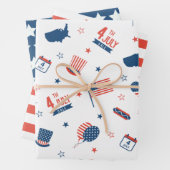 4. Juli America Wrapping Paper Set Geschenkpapier Set (Beispiel)