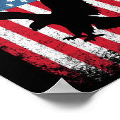 4. Juli American Eagle Flag - Unabhängigkeitstag T Poster (Ecke)