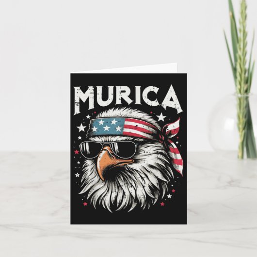 4. Juli American Eagle Murica Patriot Men Wome Karte (Vorderseite)