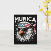 4. Juli American Eagle Murica Patriot Men Wome Karte (Gelbe Blume)