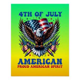 4. Juli American Eagle Sublimation-61001 Poster