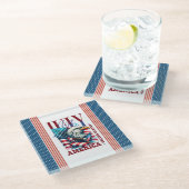 4. Juli American Eagle Sublimation-61904 Glasuntersetzer (Schrägansicht)