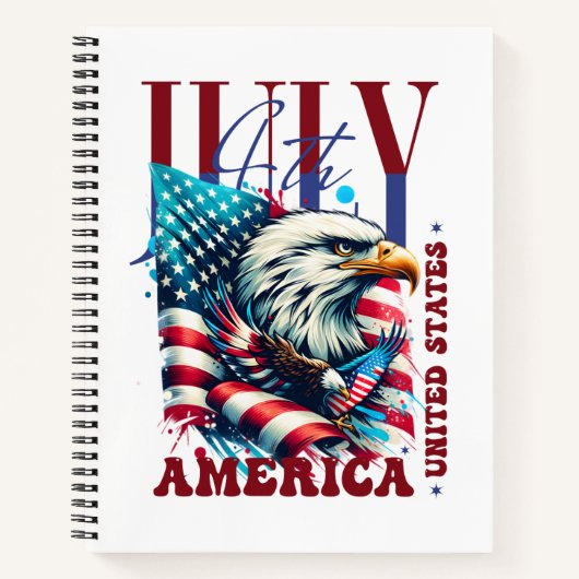 4. Juli American Eagle Sublimation-61904 Notizblock (Vorderseite)