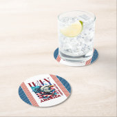 4. Juli American Eagle Sublimation-61904 Runder Pappuntersetzer (Vor Ort)