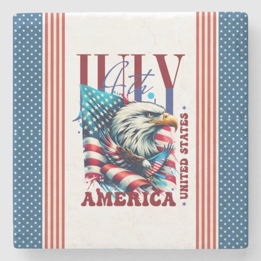 4. Juli American Eagle Sublimation-61904 Steinuntersetzer (Vorderseite)