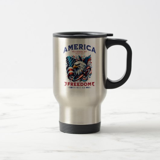 4. Juli American Eagle Sublimierung-61901 Reisebecher (Rechts)