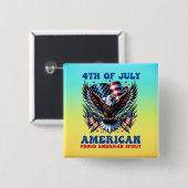 4. Juli American Eagle Sublimierung-61902 Button (Vorne & Hinten)