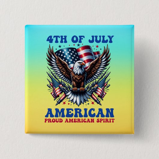 4. Juli American Eagle Sublimierung-61902 Button (Vorderseite)