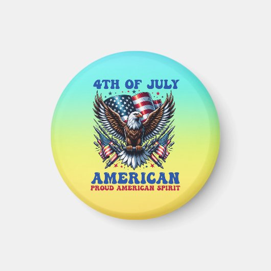 4. Juli American Eagle Sublimierung-61902 Magnet (Vorne)