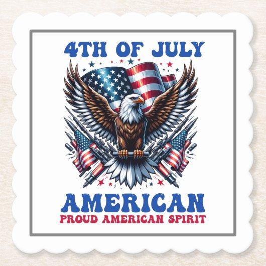 4. Juli American Eagle Sublimierung-61902 Untersetzer (Vorderseite)