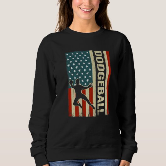 4. Juli American Flag Ball Sport Männer Gaga Ball Sweatshirt (Vorderseite)