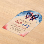 4. Juli American Flag Bow Arch Acryleinladungen (Ablage )