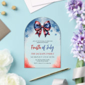 4. Juli American Flag Bow Arch Acryleinladungen (Insitu (Hochzeit))