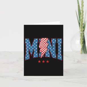 4. Juli American Flag Checkered Mini Blitze Karte