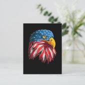 4. Juli American Flag Eagle Patriotic Bird USA Postkarte (Stehend Vorderseite)