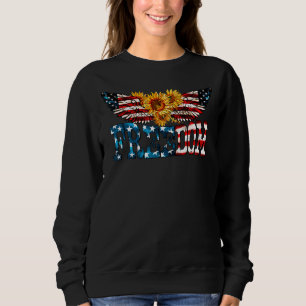 4. Juli American Flag Flüge Freiheit mit Sunf Sweatshirt