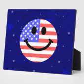 4. Juli American Flag Gesicht Fotoplatte (Seite)