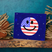 4. Juli American Flag Gesicht Fotoplatte (Seite)