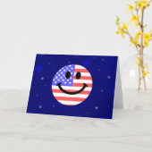 4. Juli American Flag Gesicht Karte (Gelbe Blume)
